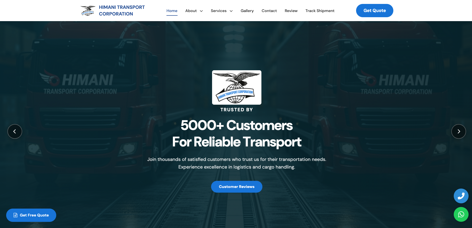 Himani Transport / Transport Website